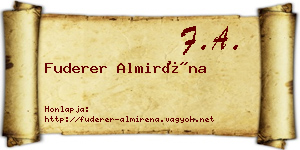 Fuderer Almiréna névjegykártya